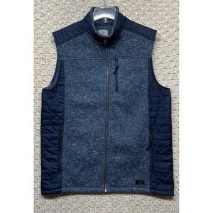 Ascend Vest jacket Men's Sz L Navy Blue Basspro Shop Polyester Fleece Full Zip